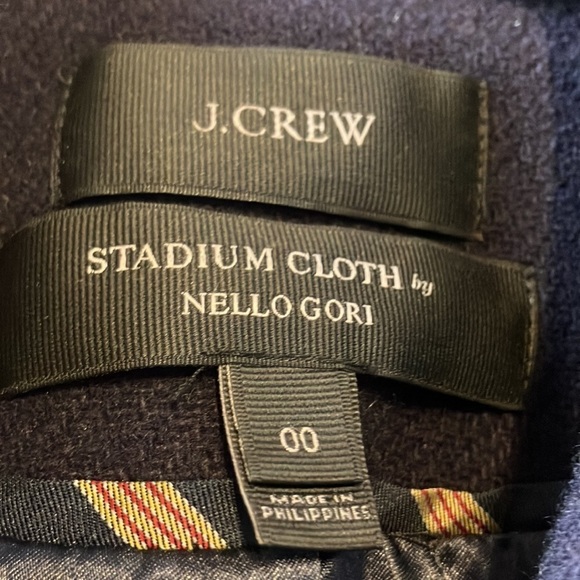 J Crew Wool Peacoat Double Breasted Navy Blue 00 bf - Picture 5 of 10
